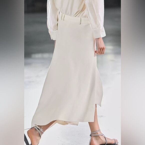 ZARA ASYMMETRIC LINEN SKIRT ZW COLLECTION - Picture 9 of 13